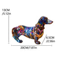 Colorful Standing French Bulldog Resin Statue Decoration, Pet Dog DIY Graffiti Crafts, Desktop Animal Statue Ornament.